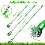 Aishkimo Edger Lawn Tool - 67 inch Wheel Rotary Lawn Edger with Adjustable Stainless Steel Handle, Grass Edge Trimmer for Sidewalks, Driveways & Landscaping (Green)