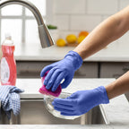 GUSTO [200 Count Blue Nitrile Gloves, Disposable Gloves – 4 Mil, Latex & Rubber Free, Non-Sterile Powder-Free - X-Large (Formerly Comfy Package)