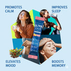 Loroc'e UltraCalm Super Cortisol Reducer Drink, Magnesium Glycinate (30 Servings), L-theanine, Ashwagandha, Vitamin D, No Sugar, Raspberry Lemonade Sleep Aid Powder