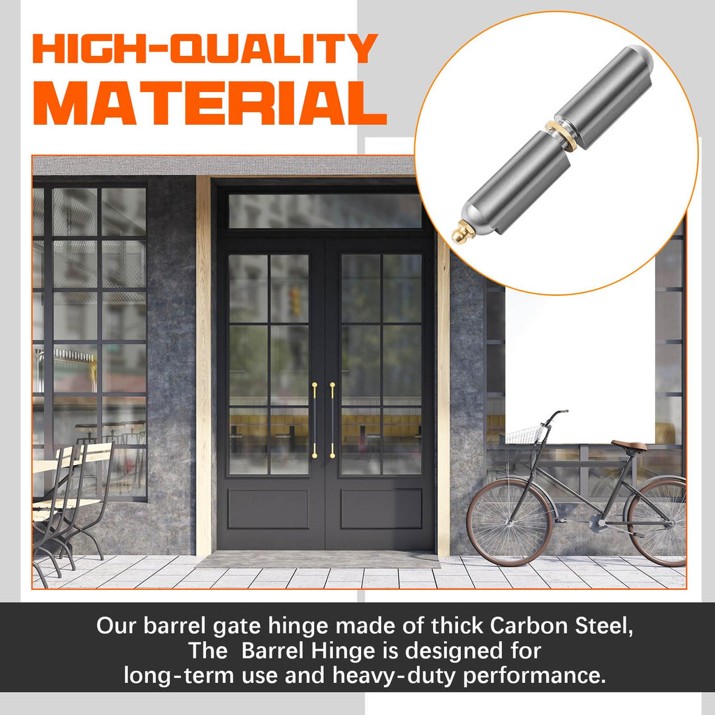 Zonon 5 Pcs 3 Inch BBQ Smoker Bullet Weld on Bullet Hinge Carbon Steel Weldable Barrel Hinges Heavy Duty for Swing Door Trailer Ramp