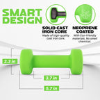 Yes4All 3 lbs Dumbbells Neoprene with Non Slip Grip ��� Great for Total Body Workout ��� Total Weight: 6 lbs (Set of 2)