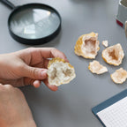 Dan&Darci Break Your Own Geodes - Hollow White Moroccan 1" - 2.5" Large, Medium, Small Geode for Kids - Science Kits for Kid Ages 8-12, 8-10, 12-14 Age - Discovery Toys Gifts