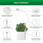 SANSI Grow Lights for Indoor Plants, Pot Clip-On Plant Light, 3-Pack