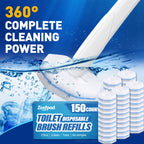 Zeefpod Toilet Brush Refills, Disposable Toilet Bowl Cleaner Refills for Toilet Cleaner Wand, Single-Use Hygienic Scrubber Pads, 150 Count