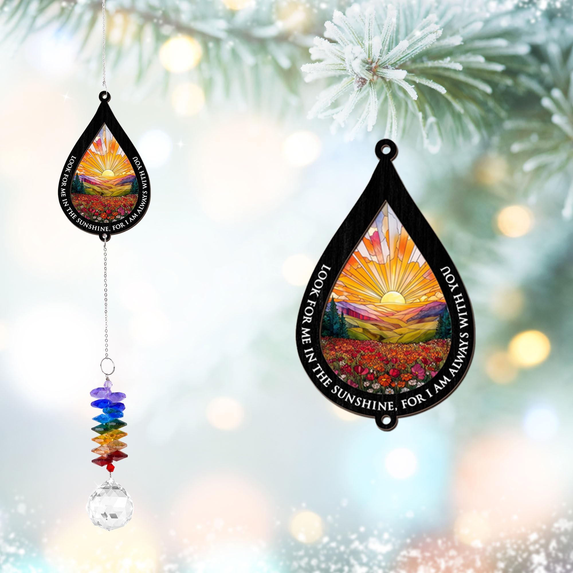 GIFTELIX Suncatcher Look for Me in The Sunshine - Sympathy Gift for Loss of Loved One - Grief Gifts - Heaven Funeral Keepsake - Gift for Women Daughter Friend Sister