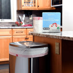 Amazon Basics 13 Gallon Tall Kitchen Drawstring Trash Bags, Clean Fresh Scent, 10% Post Consumer Recycled, 0.9 mil Thick, 200 Count
