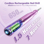 TUOBEO Cordless Nail Drill Electric Nail File Kit, Rechargeable Efile Set