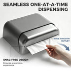 interhasa! Commercial Paper Towel Dispenser Wall Mount - ADA Compliant Multifold Trifold & C-Fold Hand Towel Holder for Restroom, Office, Clinic. Lockable, No-Drill ABS, 10.8" L x 3.5" W x 8" H