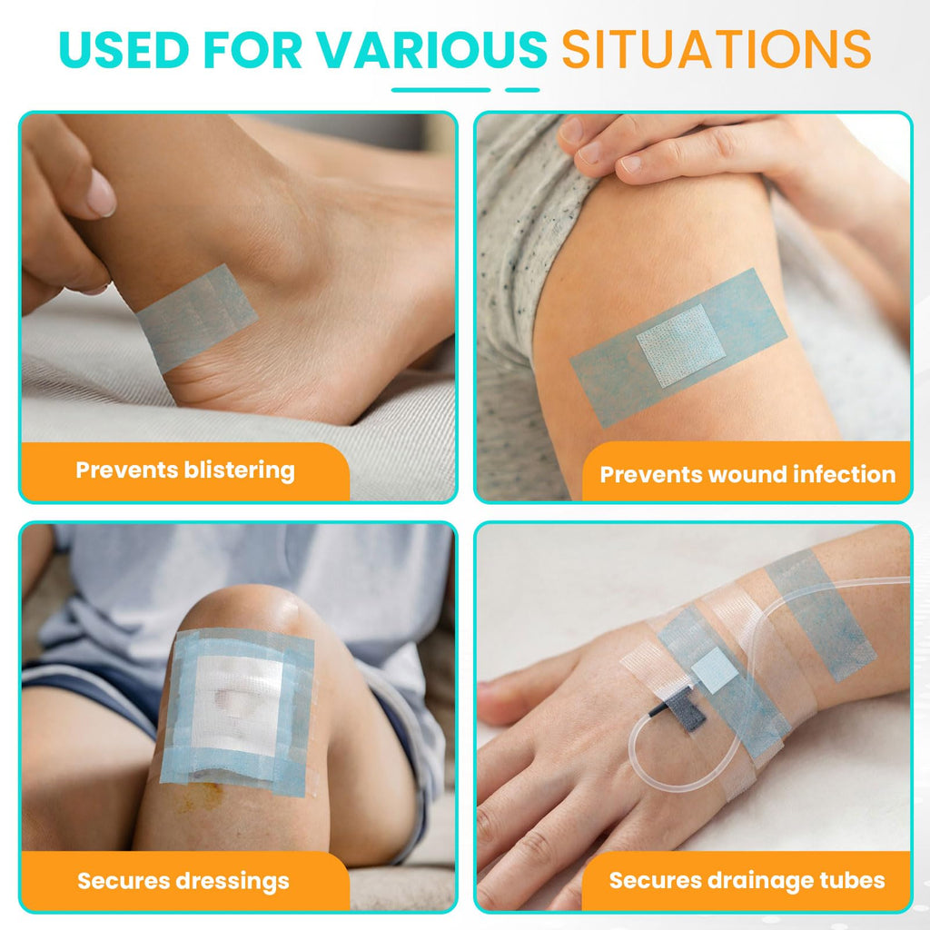 3 Rolls Soft Silicone Tape,Pre - Cut Waterproof Medical Tape Mouth Tape