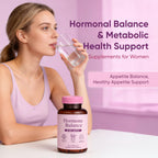Qiuumey Hormone Balance for Women | Dietary Supplement, Supports Healthy Cortisol Levels & Stress Relief | Mood, Sleep, Energy | Ashwagandha, Ginseng, Maca | 60 Capsules
