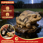 Sunthus Toad Frog Figurine for Outside Garden Resin Statue Outdoor