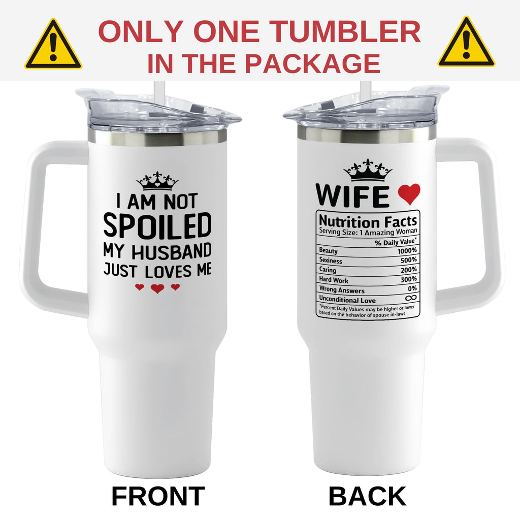 KatAndNat Gifts for Wife - Wife Gifts for Her - Wedding Anniversary for Women, Birthday, Valentines, Mothers Day, Christmas Gift for Her - Romantic Love Gift ideas - 40 Oz Stainless Steel Tumbler