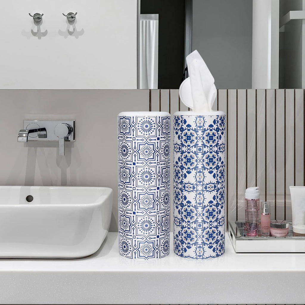 CLOVER Car Tissue Holder with Facial Tissues Bulk,4 Tubes Lotion, Travel Tissues for Cup Holder, Car tissues Cylinder with Gift Wrapping(3-ply,200 Sheets)