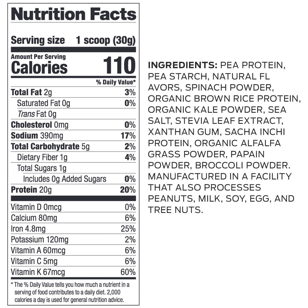 Vega Protein and Greens, Salted Caramel, Plant Based Protein Powder Plus Veggies, Vegan Protein Powder, Keto-Friendly, Vegetarian, Gluten Free, Soy Free, Dairy Free, Lactose Free, 25 Servings, 26.5 Ounce