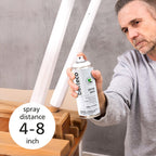 BELTECO Cotton White Spray Paint Matte | Water-Based & Odorless | Eco-Friendly & Vegan | Weather & UV-Resistant | Fast-Drying & High-Coverage | For Indoor/Outdoor Use | Spray Paint White