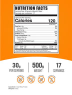 BulkSupplements.com Goat Milk Whey Protein Concentrate Powder - Goat Whey Protein Powder, Unflavored & Gluten Free, 30g per Serving, 500g (1.1 lbs) (Pack of 1)