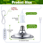 Meonum 1 Pack Mushroom Grow Light with 3/6/9 Hour Timer and 6.5ft Cord