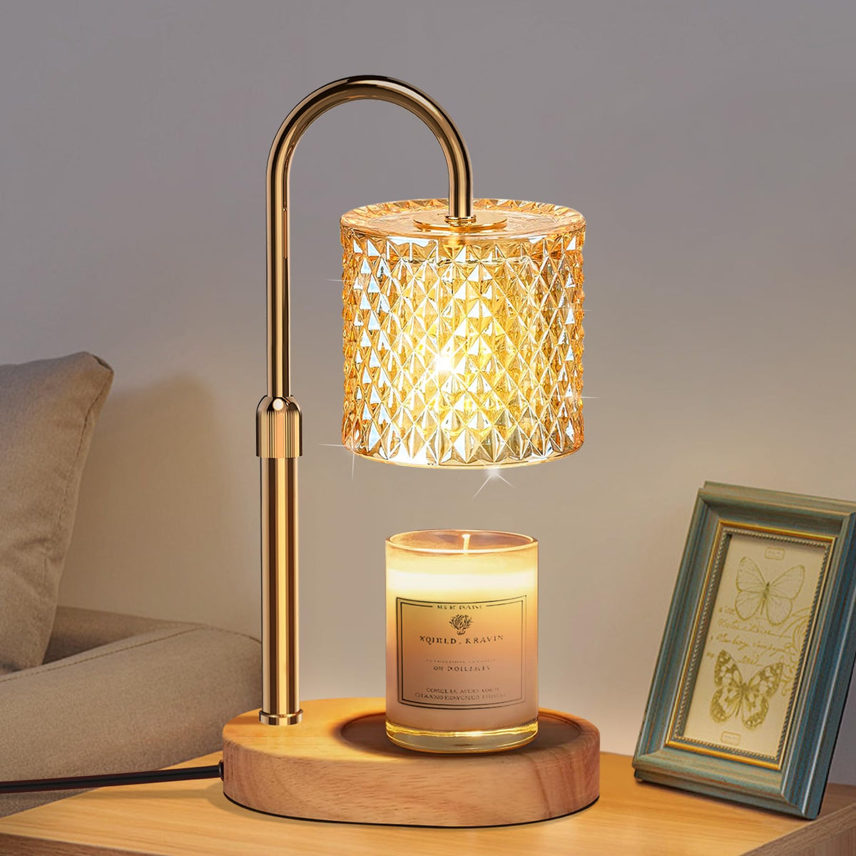 Candle Warmer Lamp with Timer Dimmer Adjustable Height for New Home Decor, Birthday Gifts for Women,Candle Warmer for Women Mom Christmas Mother's Day Gfit