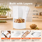 FireKylin 100 Pcs Resealable Bags, Paper Stand Up Pouches Bags with Matte Window for Small Businness, Zipper & Heat Sealable Treat Bags for Packaging(Inner Size 4.1" x 4.9"; Outer Size 4.7" x 7.9")