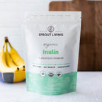 Organic Inulin with FOS Prebiotic Powder, Soluble Fiber for Leaky Gut, Bloating, Digestion, Feed Friendly Bacteria (Probiotics), 1 Scoop Daily, 1 lb (90 Servings)