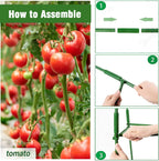 Yongblus 4Pack Tomato Cage for Garden, Up to 48inch Plant Support Stakes
