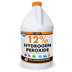 Chromex Hydrogen Peroxide 12 Percent Food Grade, 4X Power Concentrated Solution, Dilutes to 4 Gallons, Versatile Uses Include Topical Care, Home, Kitchen, Bath Cleaner, NSF Certified, 1 Gallon
