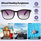 Serendishi 3 Pack Bifocal Reading Sunglasses for Women,UV400 Protection Spring Hinge Sun Readers Glasses for Outdoor 2.0