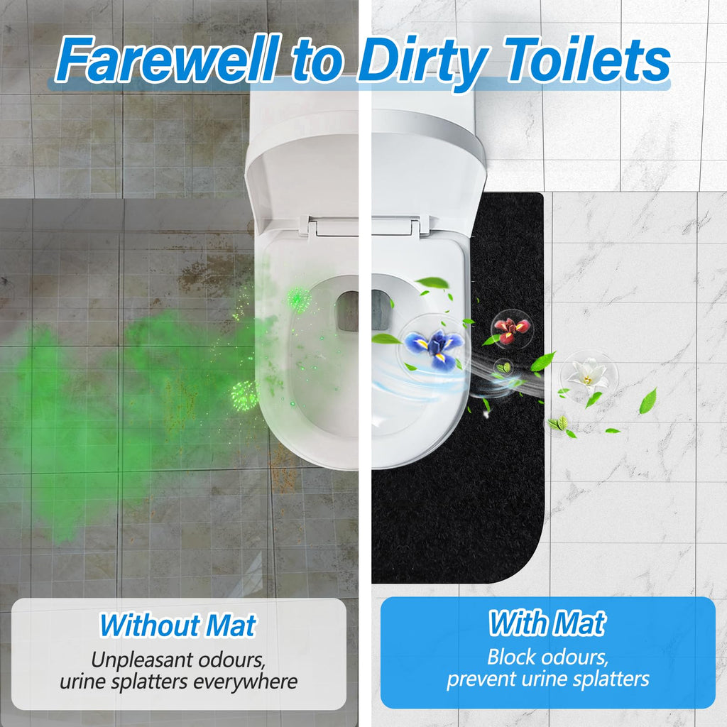 4 Pack Toilet Mats,Upgrade Toilet Floor Protector from Urine