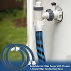 Conderyang 2 Pack 1 1/2 Pool Hose for Above Ground Pool 6ft Pump Replacement Hoses 1.5" EVA Heavy Duty Swimming Pool Hose for Above Ground, Filter Pumps, Saltwater Systems and Sand Filters (Blue)