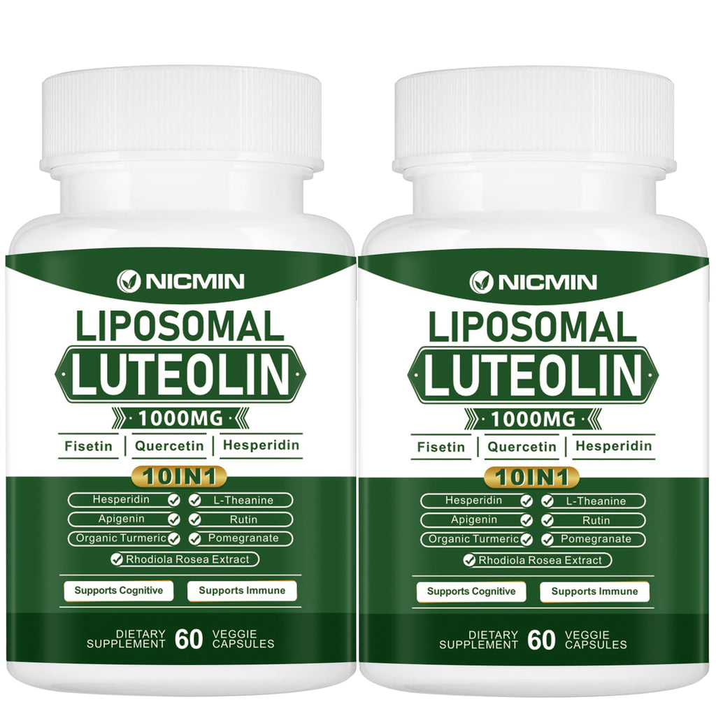 NICMIN 1000MG Liposomal Luteolin, Maximum Absorption, Potent Luteolin Supplement 120 Capsules