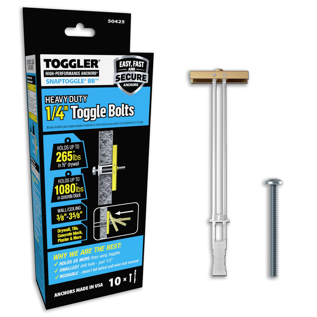 TOGGLER SNAPTOGGLE BB Toggle Anchor with Bolts, 1/4-20 UNC, 10 Pack