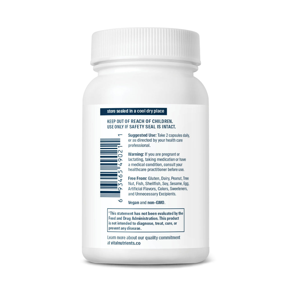 Vital Nutrients Cortisol Balance | Vegan Adrenal Support Supplements | Cortisol Manager Supports Energy & Stress Levels | Ashwagandha & Magnesium for Relaxation | Gluten, Dairy, Soy Free | 30 Capsules