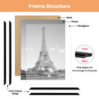 upsimples 12x16 Poster Frame, Easy Slide-In Assembly, Black, 3 Pack