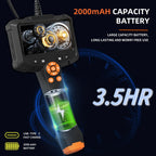 Daxiongmao 1080P HD Borescope Camera, IP67 Waterproof Endoscope with 8 Adjustable LED Lights, 16.5ft Semi-Rigid Snake Camera for Automotive Engine, Wall, Vent, Pipe Inspection, Men's Tool