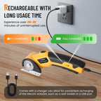 Electric Scissors, Cardboard Cutter, With LED Light, High-Efficiency Brushless Motor, 2000mAh Battery, Tungsten Steel Blade, Suitable for Cloth, Cardboard, Carpet Wire Rope Cutters Orange