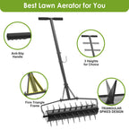 Seeutek 23Inch Rolling Lawn Aerator - Upgraded Heavy Duty Aerators