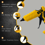 100W Cordless Hot Glue Gun Compatible with Dewalt 20V MAX Battery