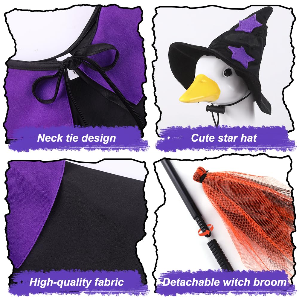 Halloween Goose Outfit Witch Porch Goose Clothes for Outdoor Lawn Decor