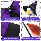 Halloween Goose Outfit Witch Porch Goose Clothes for Outdoor Lawn Decor
