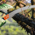 14FT Pole Saw for Tree Trimming 2-in-1 Hand Saw Steel Blade Extension Pole