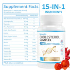 Runvutin Cholesterol lowering Supplements with & Ashwagandha Red Yeast Rice - Supports Normal Cholesterol Levels, Dose for Cholesterol Management, 60 Capsules for Adults