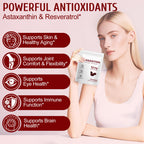2 Pack Astaxanthin 12mg, Premium Astaxanthin Antioxidant Supplements with Antioxidant Activity, Supports Eye, Immune, Skin Health, Internal Circulation