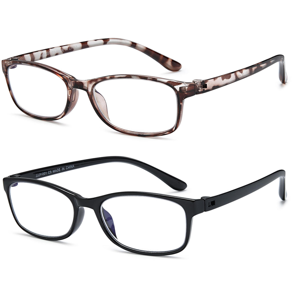 EYEURL Reading Glasses Womens Blue Light Blocking - 2 Pack Lightweight Computer Readers +1.5 Glare Blocking Ladies Eyeglass