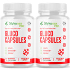 (2 Pack) Gluco Capsules, Official Glykonex Pro Gluco Pills with All Natural Ingredients, Maximum Strength Glykonix Supplement Vitamins Supporting Optimal Wellness and Health Naturally (120 Capsules)