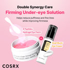 COSRX Pink Peptides Collagen Hydrogel Eye Patch for Puffy Eyes and Dark Circles, Under Eye Mask, 60 Under Eye Patches, Korean Skin Care
