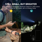 OLIGHT Baton4 Rechargeable EDC Flashlight, Bright Small Flashlight 1300 Lumens with MCC Charging Cable, IPX8 Waterproof, Multiple Modes Pocket Light for Home, Camping, and Emergencies (Fighter Pilot)