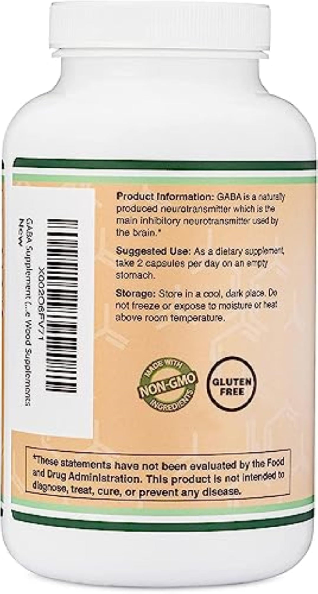 GABA Supplement (300 Capsules, 1,000mg per Serving) Promotes Calm, Relaxation, and Supports Sleep (Vegan Safe, Gluten Free, Non-GMO)(Gamma Aminobutyric Acid) by Double Wood (Pack of 2)