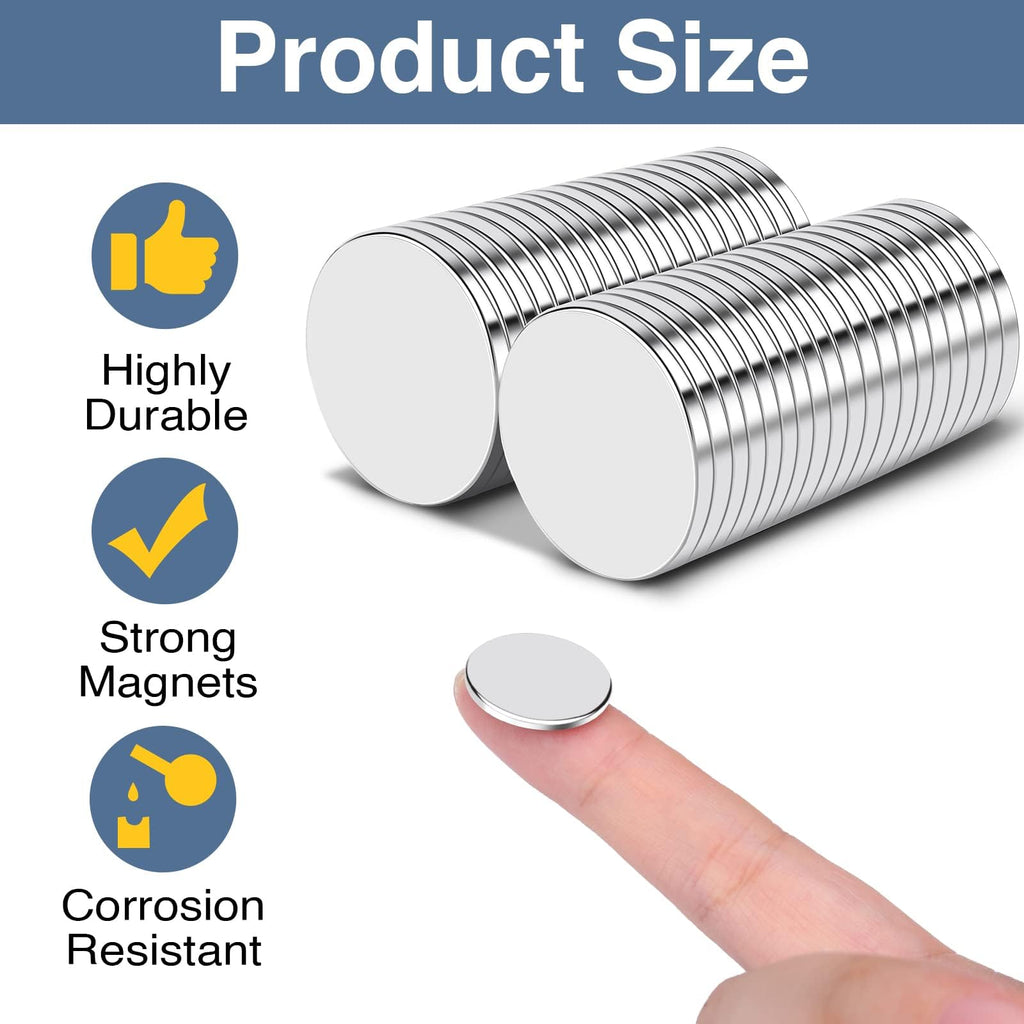 TRYMAG 20x2mm Super Strong Neodymium Disc Rare Earth Magnets, 40Pcs Small Round Refrigerator Magnets for Crafts, Office, Whiteboard, Dry Erase Board, Cabinets