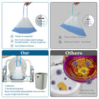 Commode Liners with Absorbent Pads | 100Bags+100Pads for Bedside Toilet Chair Bucket | Universal Fit | Bedside Commode Liners and Pads(100Bags + 100Pads)