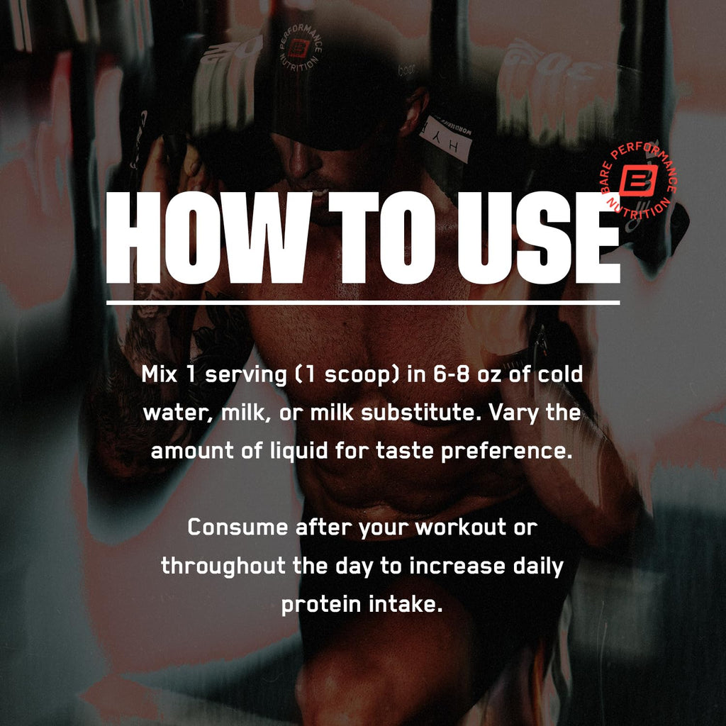 BARE PERFORMANCE NUTRITION, BPN Whey Protein + Casein Protein Powder Blend, Peanut Butter, 25g Protein per Serving Supports Lean Muscle Recovery, 27 Servings, Third Party Tested
